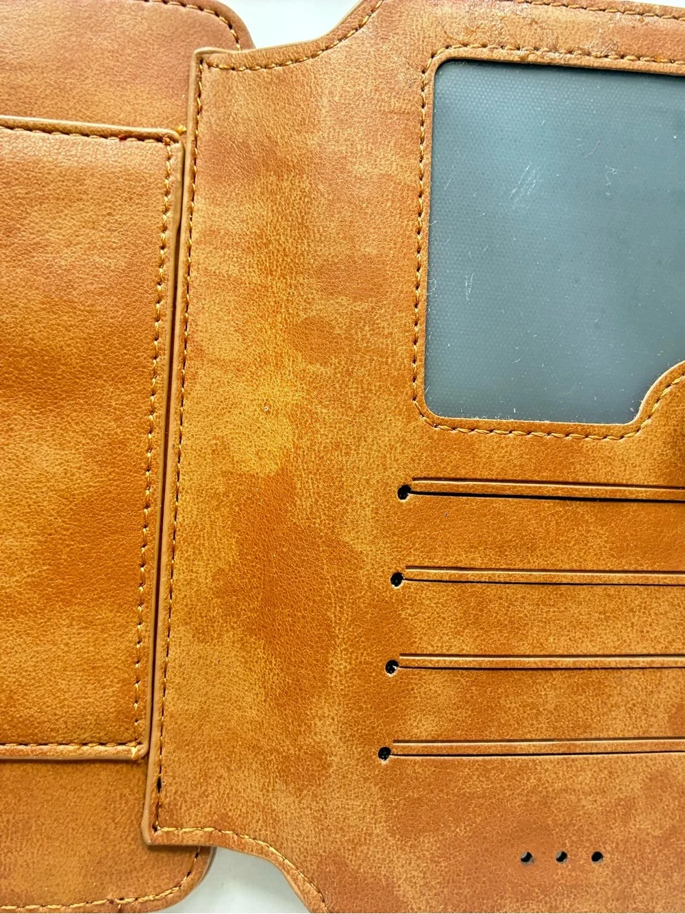 Tan Zip Wrist Wallet with Key Ring